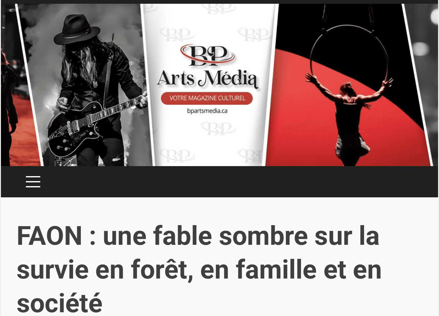 Critique Faon BP Arts Media